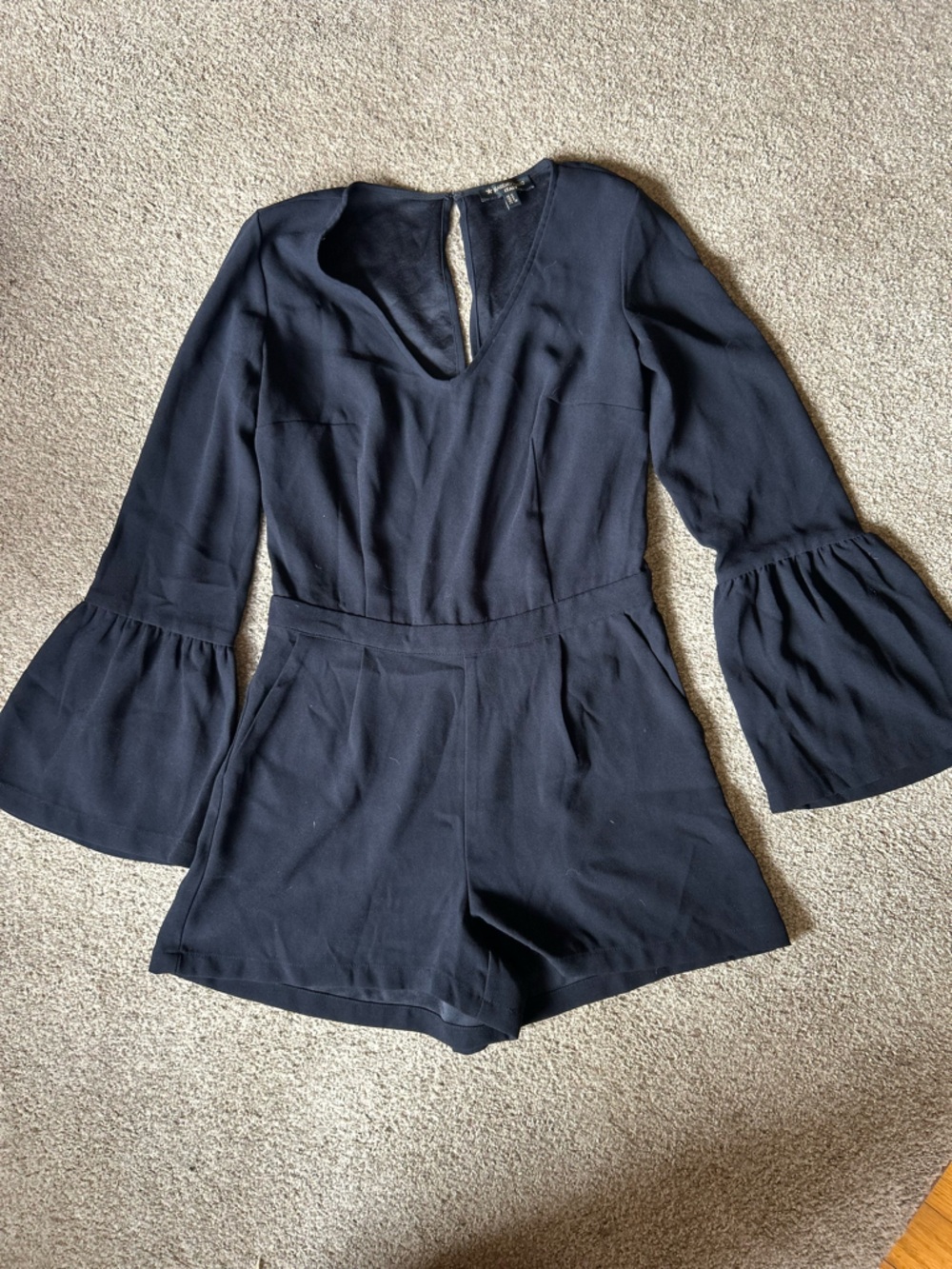 Women's Black romper  with Bell Sleeves size 0